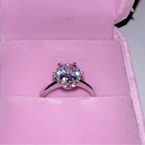 S925 moissanite diamond ring size 6